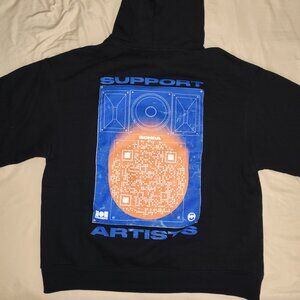 RARE New Nahmias WEARABLE ALBUM CAPSULE COLLECTION Hoodie "Support Artists" XL